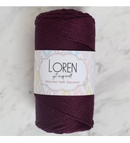 Polyester Macrame Patlıcan Moru El Örgü İpi - Lm038 - 34443