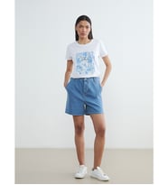 LC WAIKIKI İndigo Loose Fit Kadın Jean Şort