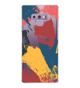 Samsung Galaxy Note 9 Kapak Brush Stroke Tasarımlı Şeffaf Silikon Kılıf