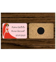 kına hatırası ahşap magnet