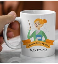 Öğretmenler Günü Tasarımlı Kişiye Özel Tasarımlı Kupa Bardak
