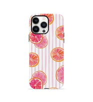 iPhone 14 Pro Vorian Çift Katmanlı Kılıf Pink Grapefruit Garden