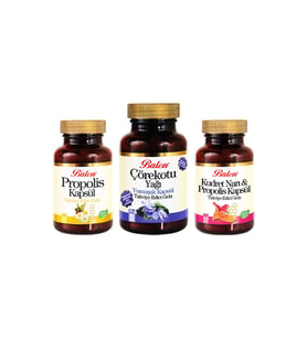 Balen Cörekotu Yağı Kapsül+Propolis Kapsül+Kudret Narı Kapsül