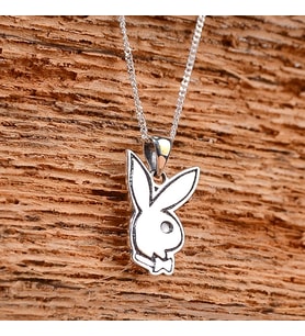 Gümüş Playboy Kolye 925 Ayar Gümüş Playboy Figürlü Unisex Kolye