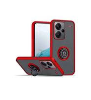 Xiaomi Redmi Note 13 Pro Plus Kılıf Montreal Yüzüklü Silikon Kapak - Kırmızı