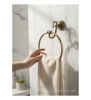 Antik Gold Banyo Havluluk Retro Vintage Tasarım Eskitme