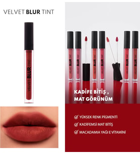 Cosmetics Velvet Blur Tint Kadife Bitişli Nemlendirici Mat Ruj - 06 Terra Flame - Kırmızı