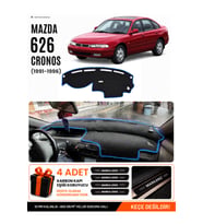 MAZDA 626 CRONOS (1991-1996) Uyumlu Torpido Örtüsü Torpido Kılıfı - Siyah Mavi