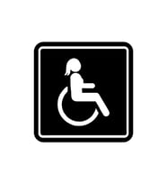 Engeli Arabası ve Engelli Erkek Araba İşareti Sticker
