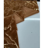DESENLİ TOSCANA PELUŞ KUMAŞ (Kahverengi Açık)