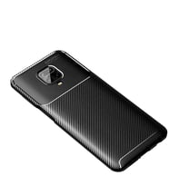 Xiaomi Redmi Note 9S Kılıf Karbon Silikon Case (Siyah)