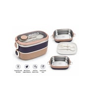 MUGGLE Çelik paslanmaz Lunch Box 2 Katlı Beslenme Kabı – Çatal Kaşık Dahil