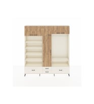 Arges Dolap 18 Raflı 4 Çekmeceli Tek Askılı 220x30x243 Aytaşı-Çam/Aytaşı