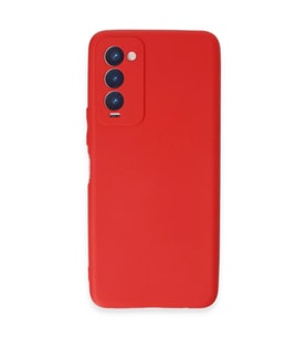 Tecno Camon 18 Kılıf First Silikon - Kırmızı