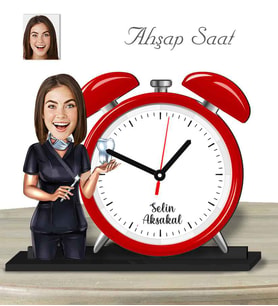Kişiye Özel Ahşap Saat-Diş Doktoru Kadın-1