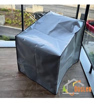 Bahçe Tekli Koltuk Mobilya Koruma Kılıfı Su Geçirmez Gri Polyester Branda 90x90 cm 1 Yıl Garanti