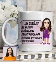 Kişiye Özel Karikatür Tasarım Kupa Bardak 95641