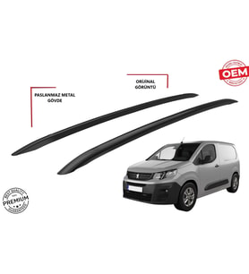 PEUGEOT PARTNER UZUN ŞASE YAPIŞIK PORT BAGAJ TAVAN ÇITASI SİYAH 2019 2020 2021 2022 2023 2024 2025 2