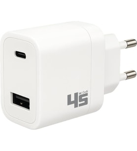 45W GaN Type-C + USB-A Sarj Adaptörü