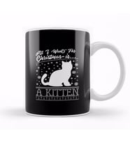 All I Want For Christmas Is A Kitten Knit Pattern Kupa Bardak Porselen