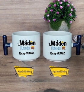 Maden Mühendisi Kupa Bardak T Lacivert Kulplu Mühendisler Günü Hediyesi