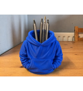 Northcity 3D Baskı Kapüşonlu Sweatshirt Kalemlik - Masaüstü Organizer-Mavi