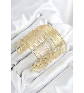 Pirinç Tel Sarma Model Gold Renk Kadın Bileklilk - TJ-BB7895