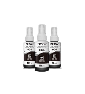 Epson 664 C13T66414A Black Üçlü Şişe Mürekkep Seti