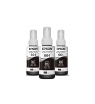 Epson 664 C13T66414A Black Üçlü Şişe Mürekkep Seti