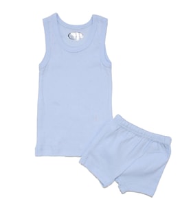 Unisex Mavi Jakarlı Atlet Boxer Takım