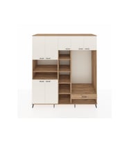 Kronos Dolap 11 Raflı Tek Çekmeceli 7 Kapaklı 220x59x243 Çam-Aytaşı/Çam