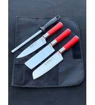 Red Craft Şef Çantalı Bıçak Seti 4 Parça