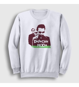 Presmono Unisex Beyaz Band Depeche Mode Sweatshirt 139790tt
