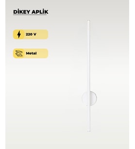 12W Beyaz Dikey Aplik - Gün Işığı