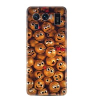 Xiaomi Mi 11 Ultra Kılıf Resimli Desenli Silikon Platinium Series Gold Emoji 1877