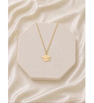 Kişiye Özel 925 Ayar Gümüş Mezuniyet Kep Figürlü Kolye (Gold)