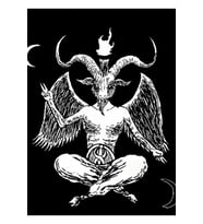 Baphomet Şeytani Cehennem Telifçisi Kraftd Tablo Ahşap Poster Dekoratif