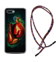 Oppo A5S A15 A16 A54 A55 A73 A74 Kılıf Boyun Asklı Rasta Silikon Boks Eldiveni 1763