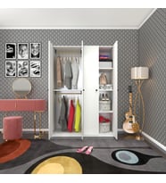 Kenzlife gardırop 4 kapılı kapaklı devetabanı byz 173*120*42 gardolap dolap ofis (Karışık)