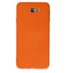 Pilelistore   Samsung Galaxy J7 Prime Kılıf Nano içi Kadife Silikon - Turuncu