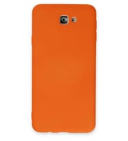 Pilelistore   Samsung Galaxy J7 Prime Kılıf Nano içi Kadife Silikon - Turuncu