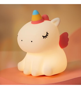 Şarjlı Silikon Dokunmatik Çocuk Bebek Odası Unicorn Masa Lambası Sevimli Figürlü Gece Lambası