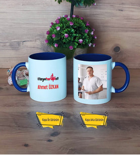 Fizyoterapist Kupa Bardak Lacivert Fotoğraflı Tıp Bayramı Hediyesi Fizyoterapistler Günü Hediyesi