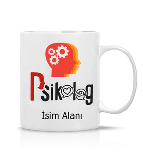 Psikolog Özel Hediye İsimli Çay Kahve Kupa Bardak-psikolog3-042
