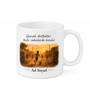 Sokak Çocukları Mahalle Maçı Anıları Nostaljik Dostluk Kupası Hediye Bardak