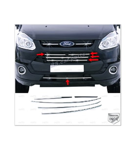 Ford Custom Krom Ön Panjur 5 prç. 2012-2018 Arası Paslanmaz Çelik