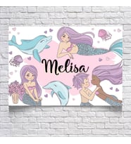 Denizkızı Temalı Doğum Günü Afişi 35X50 cm