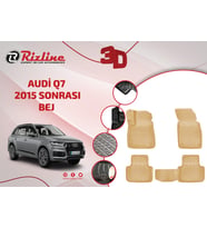 Rizline Audi Q7 2015+ Bej 3D Paspas (Siyah - Beyaz)
