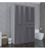 Kenzlife membran çamaşır-kurutma makinesi dolabı şahrur sol gribyz 187*120*60 çekmeceli mebran kapak suntalam gövde banyo