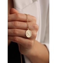 Kişiye Özel 925 Ayar Gümüş Ra'nın Gözü Model Kolye (Gold)